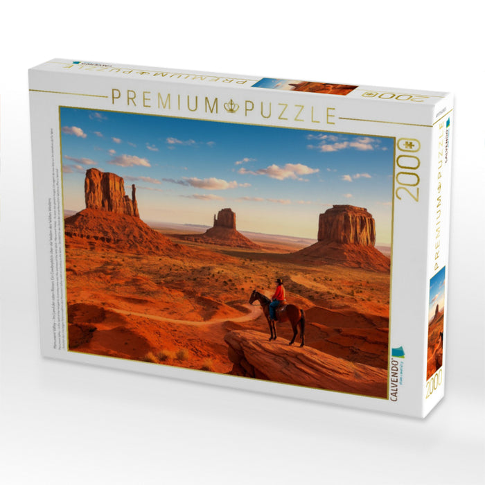 Monument Valley – Im Land der roten Riesen. Ein Cowboyblick über die Weiten des Wilden Westens - CALVENDO Foto-Puzzle'