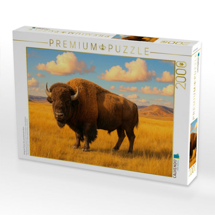 König der Prärie: Der amerikanische Bison - CALVENDO Foto-Puzzle'