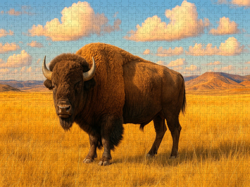 König der Prärie: Der amerikanische Bison - CALVENDO Foto-Puzzle'