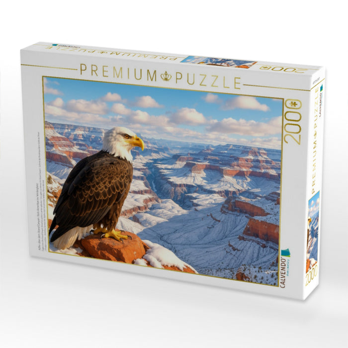 Adler über dem Grand Canyon: Stolz Amerikas im Winterglanz - CALVENDO Foto-Puzzle'