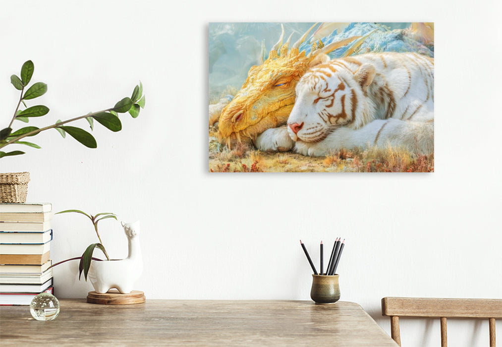 Premium Textil-Leinwand Drachen