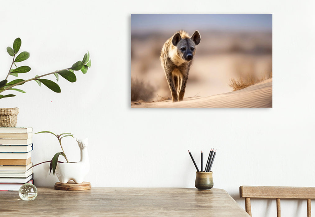 Premium Textil-Leinwand Wanderung durch die Wüste