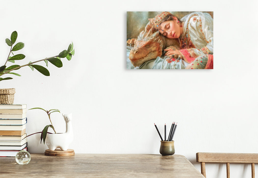 Premium Textil-Leinwand Drachen