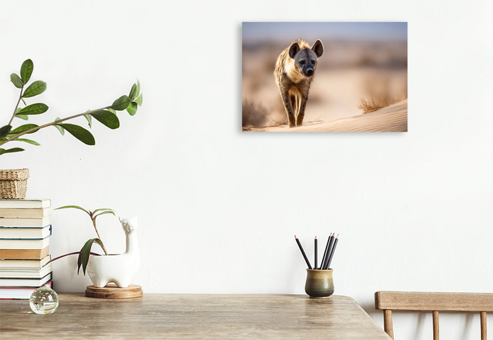 Premium Textil-Leinwand Wanderung durch die Wüste