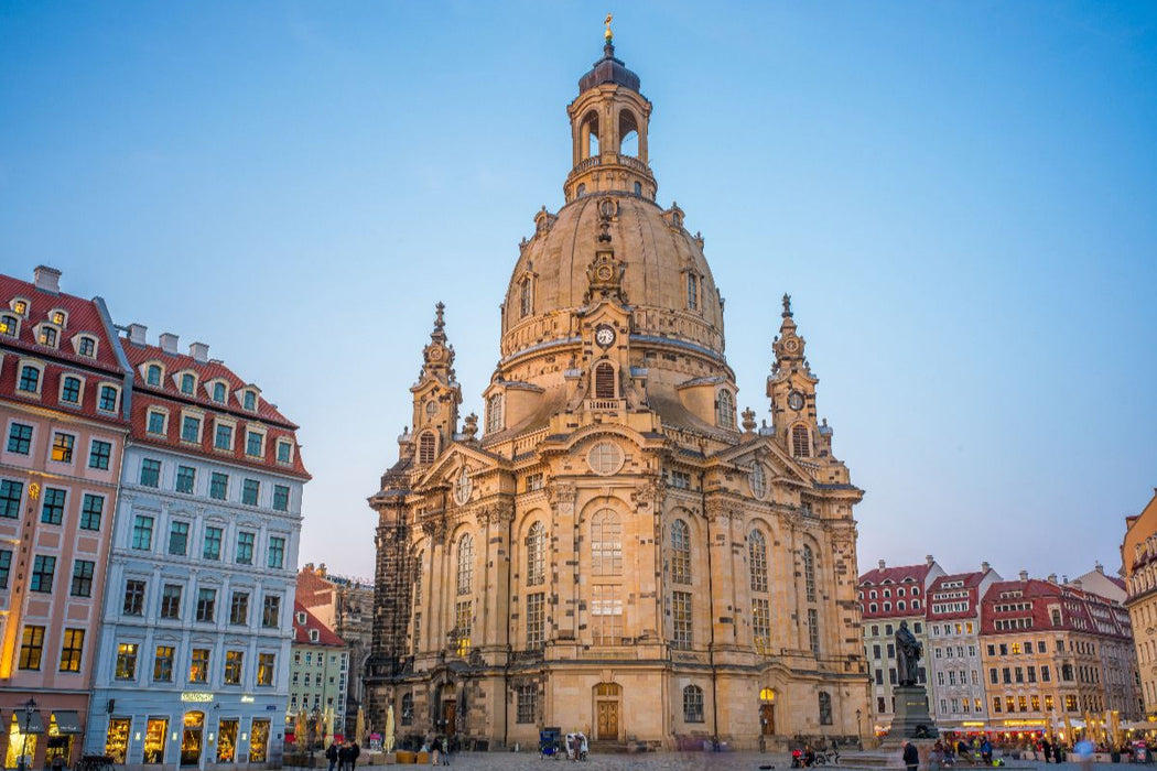 Premium Textil-Leinwand Die Frauenkirche in Dresden