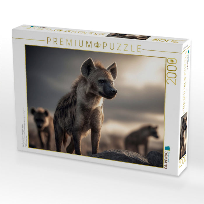 Das Hyänenleben in bergiger Region - CALVENDO Foto-Puzzle'