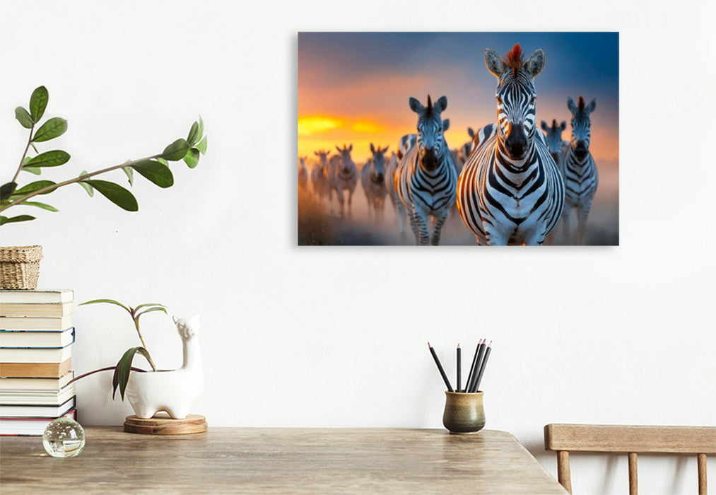 Premium Textil-Leinwand Die Wanderschaft geht weiter