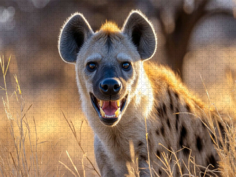 Angsteinflössendes Zähnefletschen - CALVENDO Foto-Puzzle'