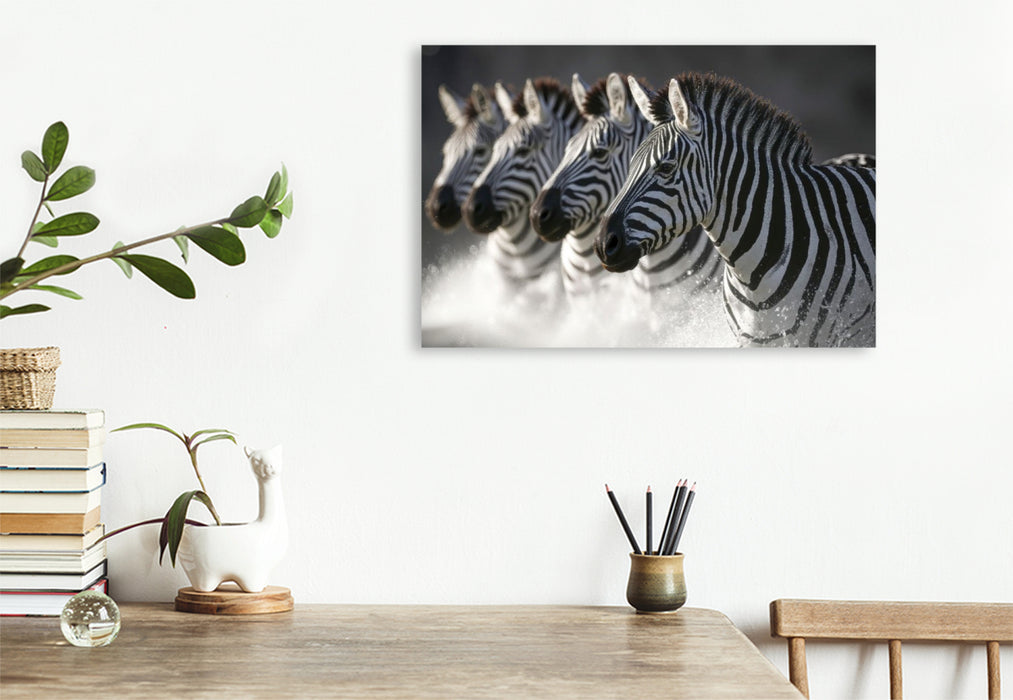 Premium Textil-Leinwand Friedliches Beisammen