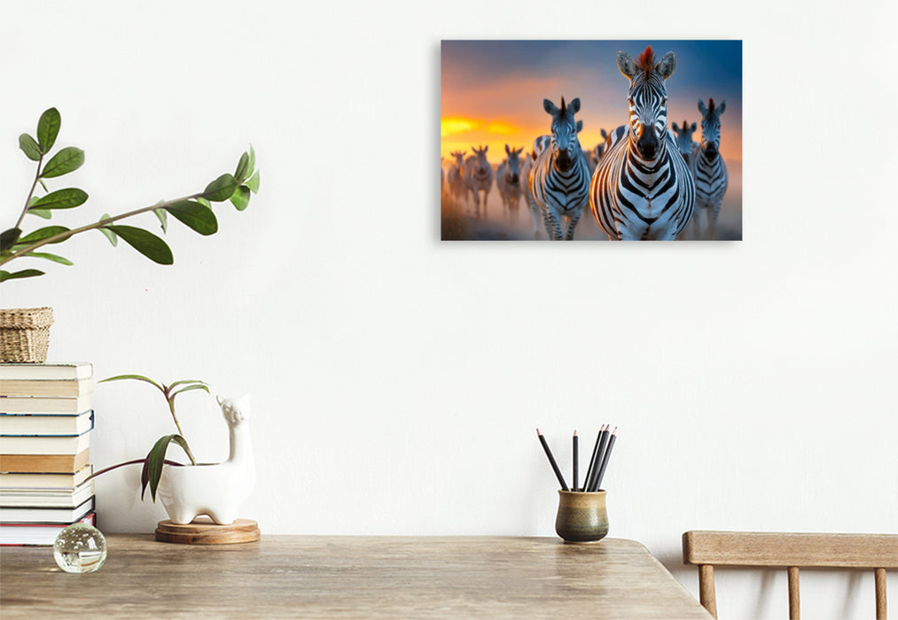 Premium Textil-Leinwand Die Wanderschaft geht weiter