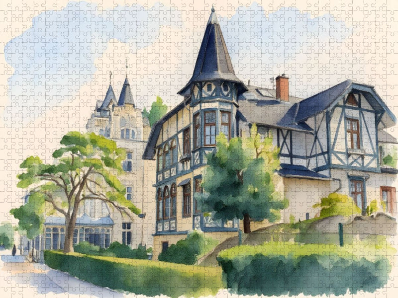 Zauberhafte Fachwerkvilla - CALVENDO Foto-Puzzle'