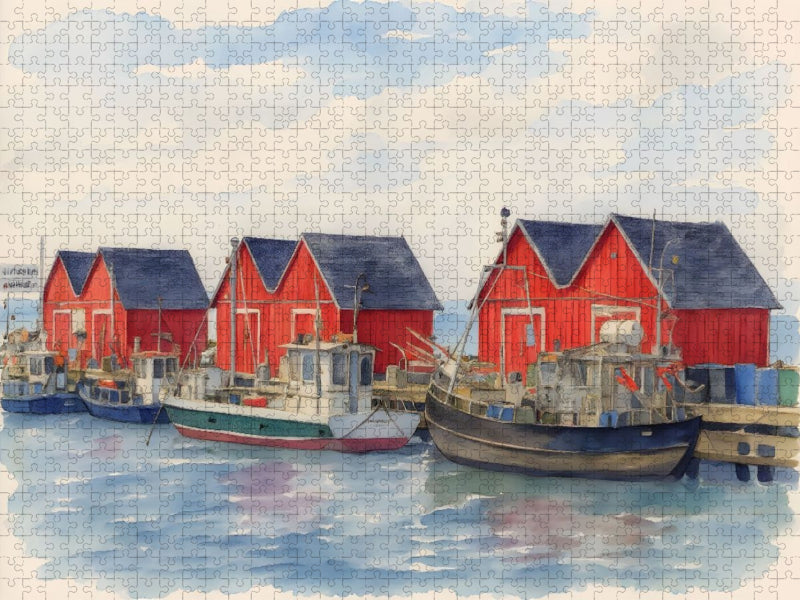 Fischereihafen Boltenhagen - CALVENDO Foto-Puzzle'