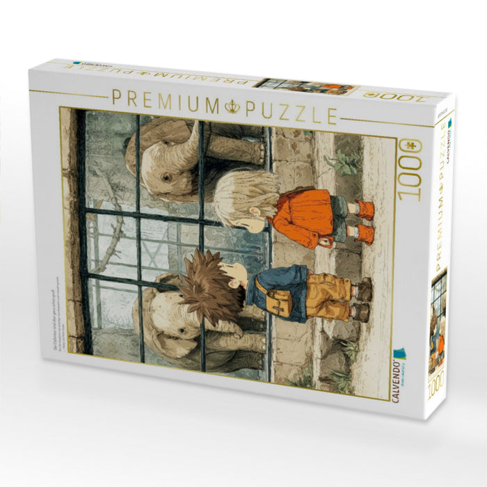 Die Elefanten sind aber ganz schön groß - CALVENDO Foto-Puzzle'