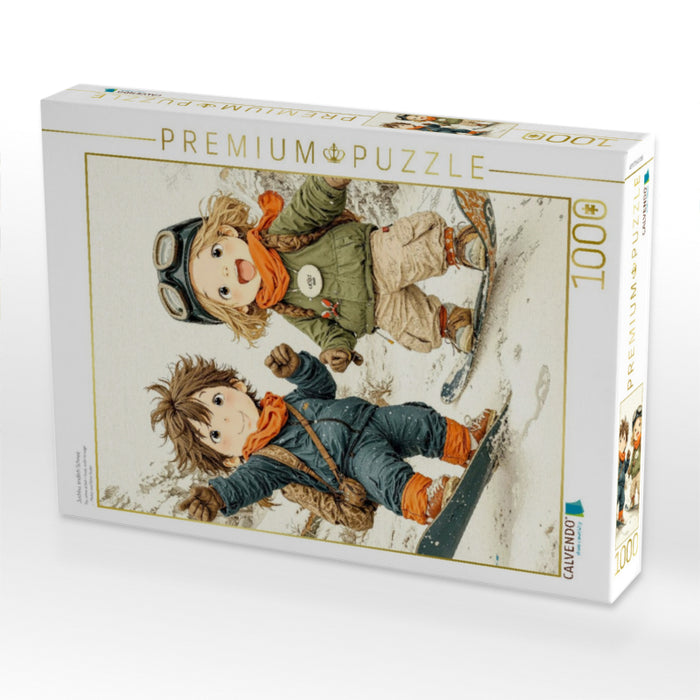 Juchhu, endlich Schnee - CALVENDO Foto-Puzzle'