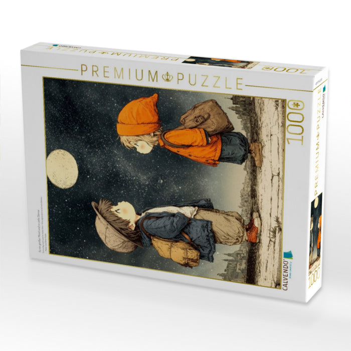 So ein großer Mond und so viele Sterne - CALVENDO Foto-Puzzle'