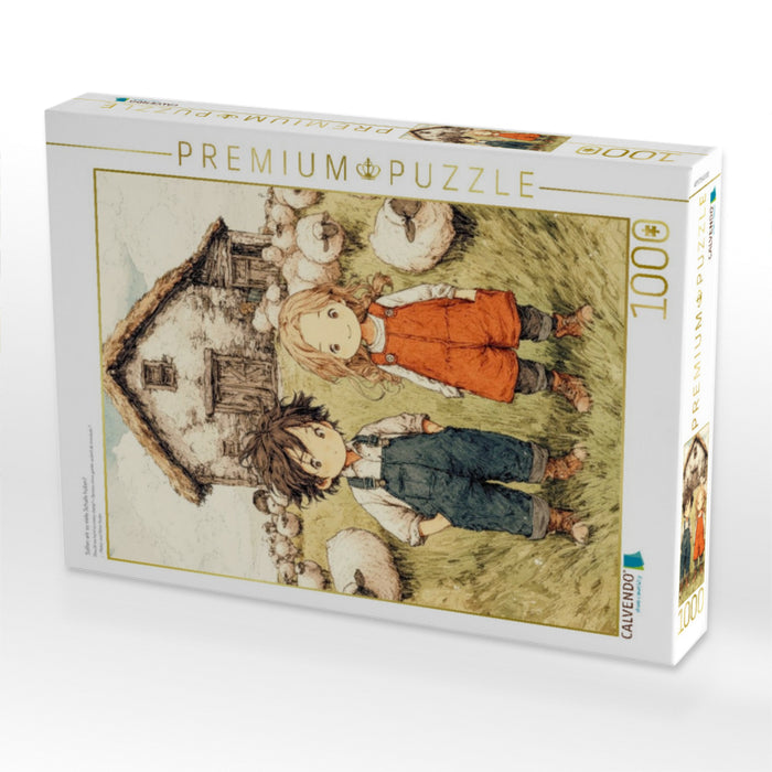 Sollen wir so viele Schafe hüten? - CALVENDO Foto-Puzzle'