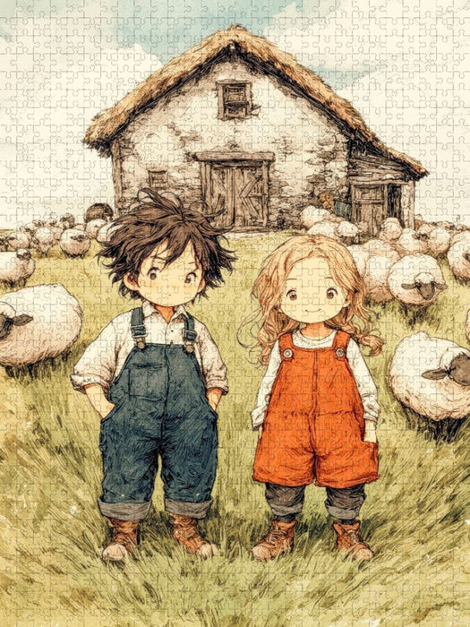 Sollen wir so viele Schafe hüten? - CALVENDO Foto-Puzzle'