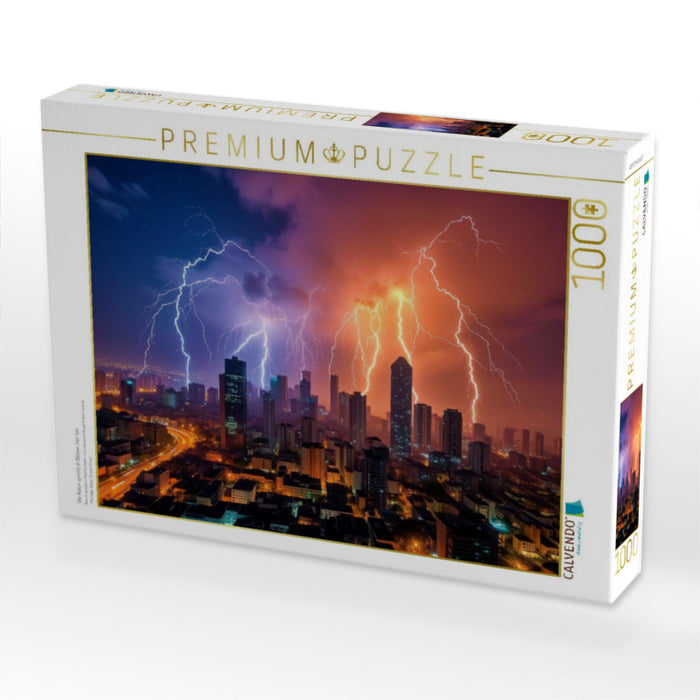 Die Natur spricht in Blitzen, hör hin. - CALVENDO Foto-Puzzle'