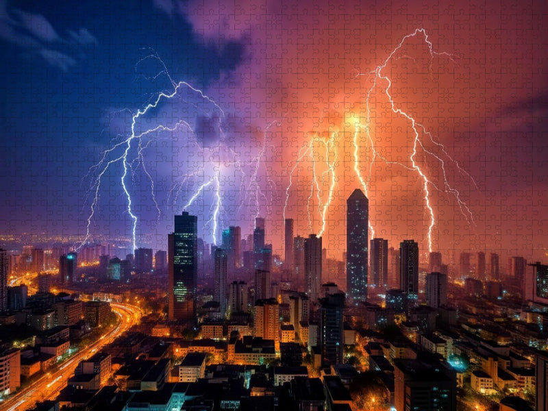 Die Natur spricht in Blitzen, hör hin. - CALVENDO Foto-Puzzle'