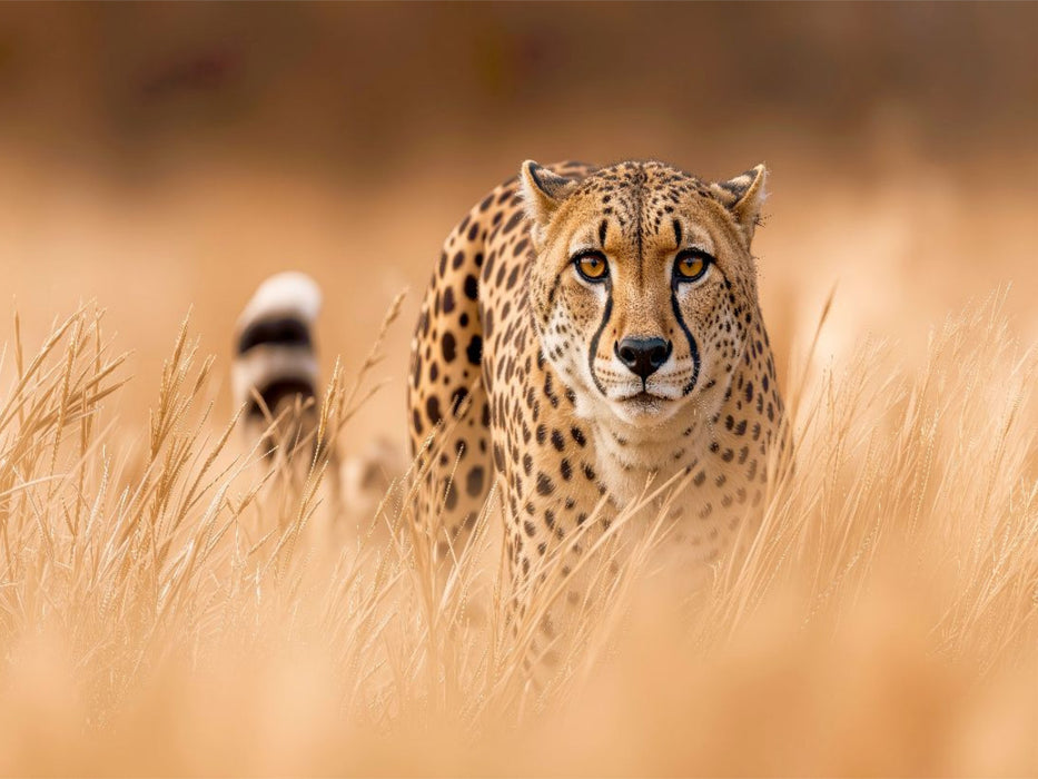 Ein Schleichgang durch das hohe Grasland - CALVENDO Foto-Puzzle'