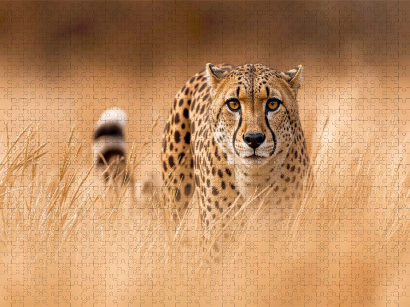 Ein Schleichgang durch das hohe Grasland - CALVENDO Foto-Puzzle'