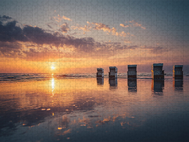 Endlich barfuß durchs Leben, der Sommer küsst die Küste wach - CALVENDO Foto-Puzzle'