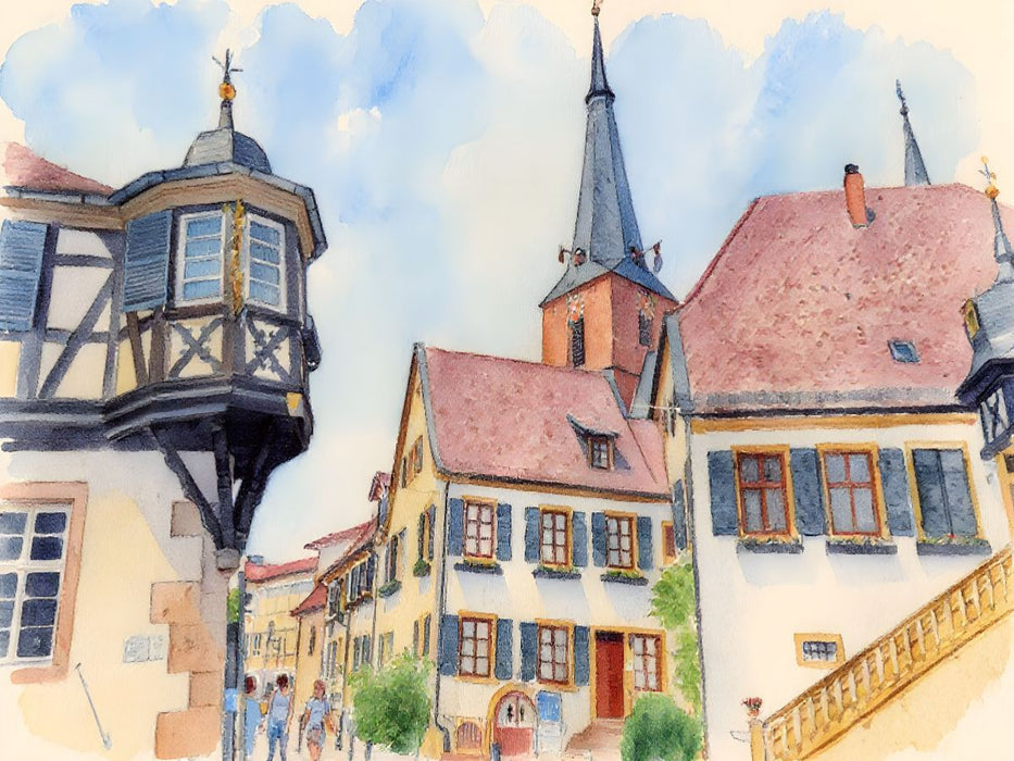 Ortskern Deidesheim - CALVENDO Foto-Puzzle'