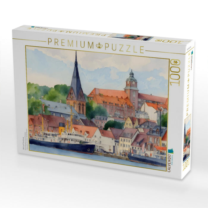 Blick auf Flensburg - CALVENDO Foto-Puzzle'