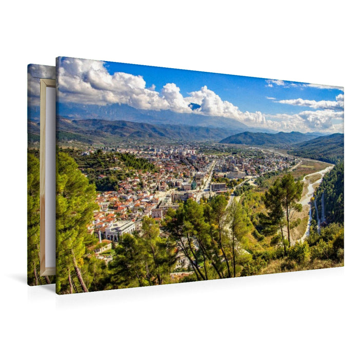 Premium Textil-Leinwand Der Blick auf Berat von der Burg