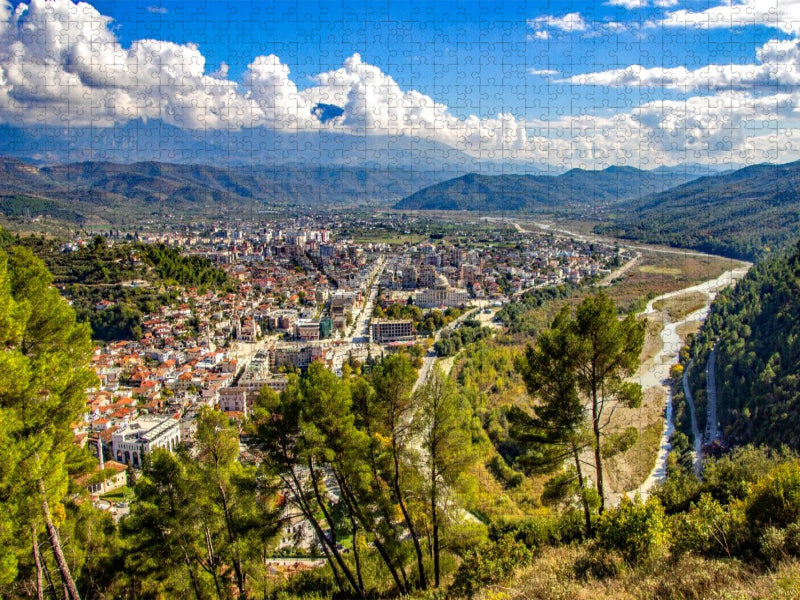 Der Blick auf Berat von der Burg - CALVENDO Foto-Puzzle'