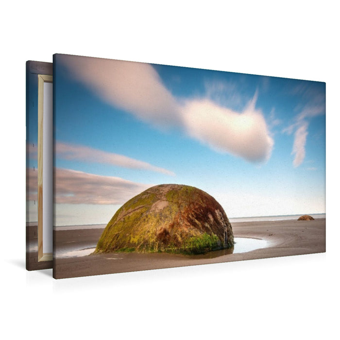 Premium Textil-Leinwand Moeraki Boulders