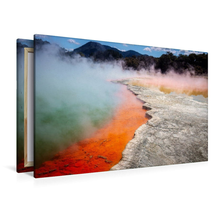 Premium Textil-Leinwand Champagne Pool, Wai-O-Tapu