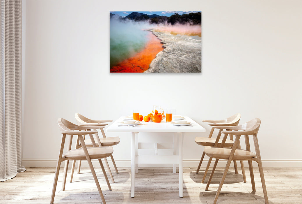 Premium Textil-Leinwand Champagne Pool, Wai-O-Tapu