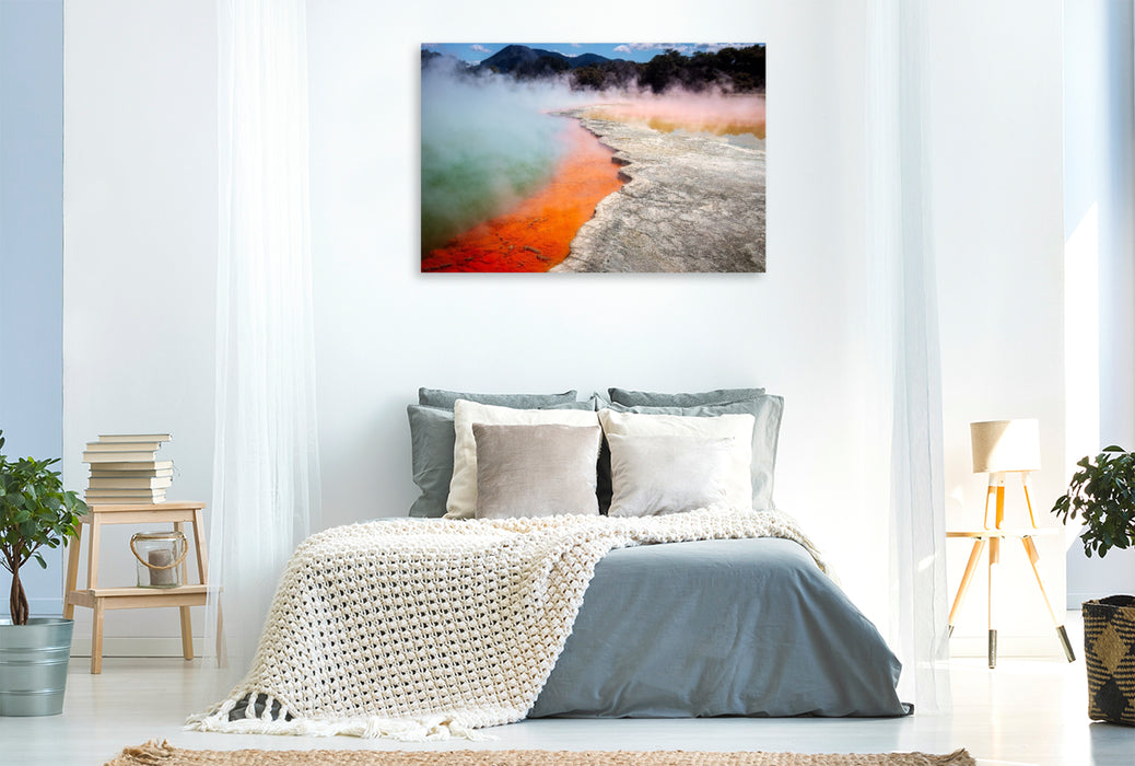 Premium Textil-Leinwand Champagne Pool, Wai-O-Tapu