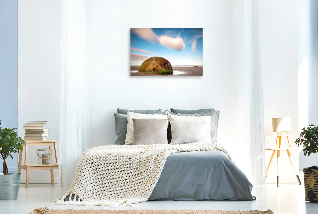 Premium Textil-Leinwand Moeraki Boulders