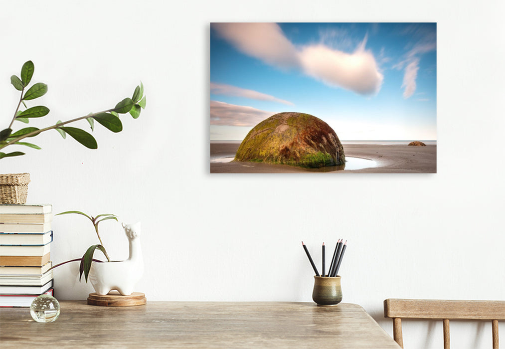 Premium Textil-Leinwand Moeraki Boulders