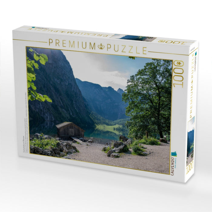 Fischerhütte am Obersee - CALVENDO Foto-Puzzle'