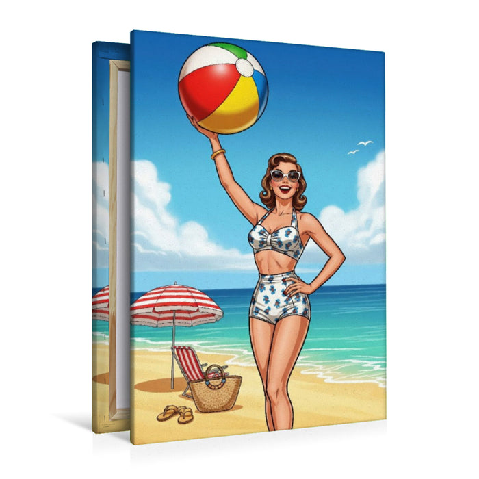 Premium Textil-Leinwand Mary