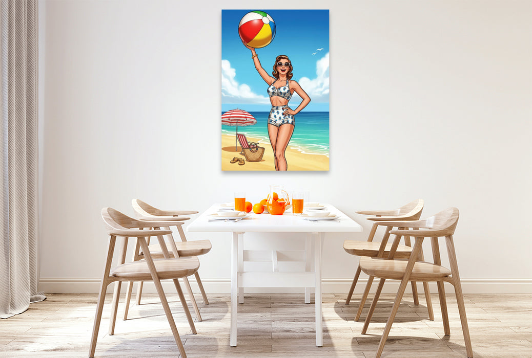 Premium Textil-Leinwand Mary