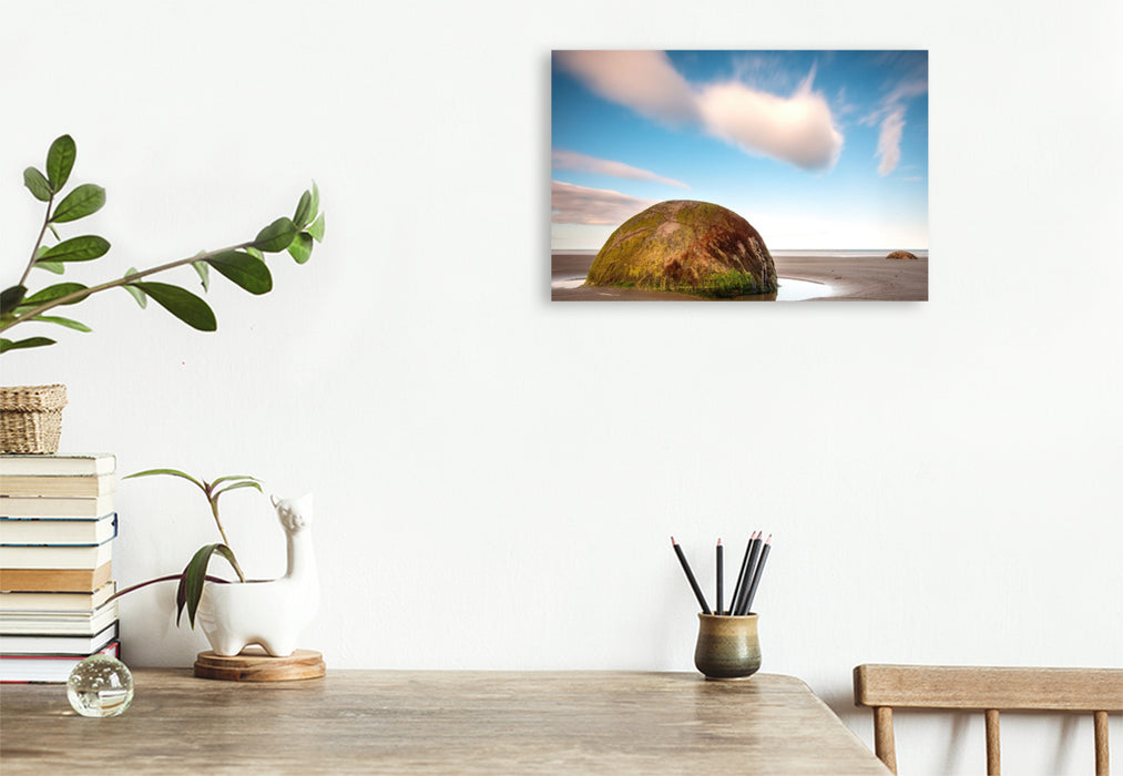 Premium Textil-Leinwand Moeraki Boulders