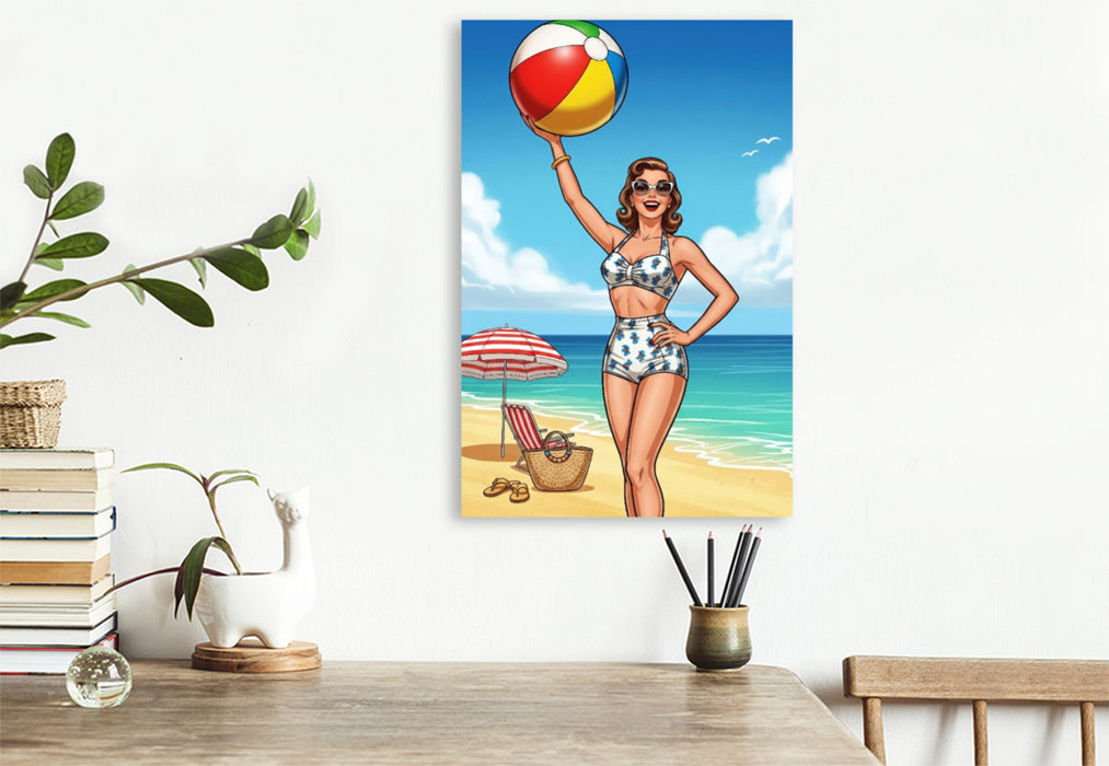 Premium Textil-Leinwand Mary