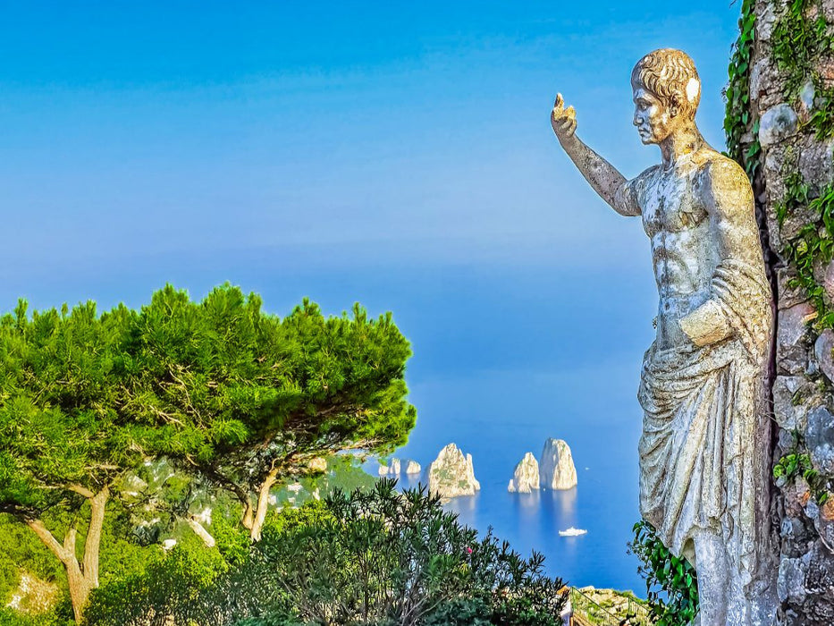 Kaiser Augustus mit Blick auf die Fariglioni Felsen - CALVENDO Foto-Puzzle'