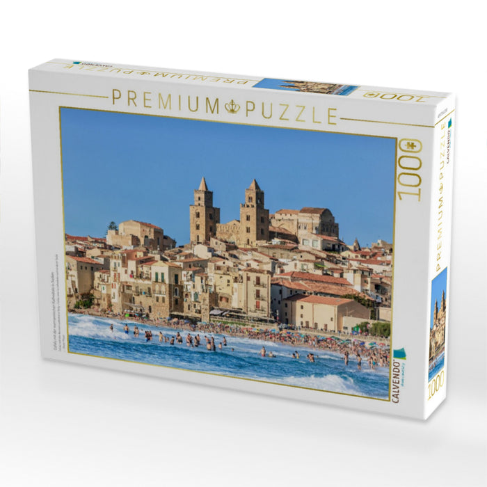 Cefalù mit der normannischen Kathedrale in Sizilien - CALVENDO Foto-Puzzle'