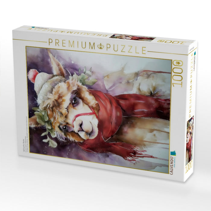 Weihnachts-Alpaka - CALVENDO Foto-Puzzle'