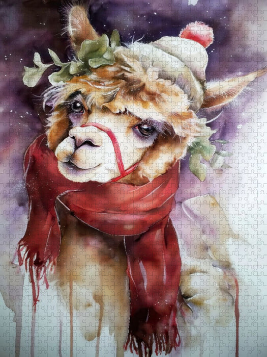 Weihnachts-Alpaka - CALVENDO Foto-Puzzle'