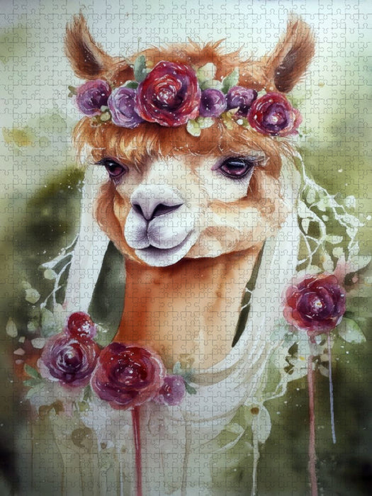 Alpaka-Braut - CALVENDO Foto-Puzzle'