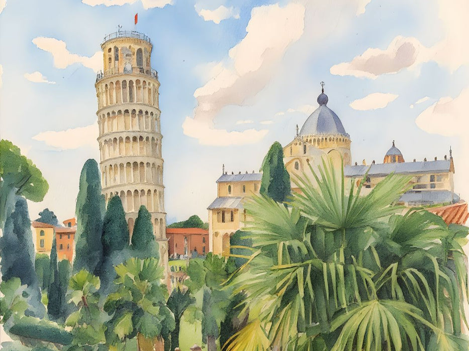 Der Schiefe Turm von Pisa - CALVENDO Foto-Puzzle'