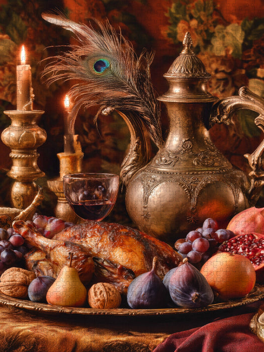 Ein gedeckter Tisch, ein Herz voller Fülle - CALVENDO Foto-Puzzle'