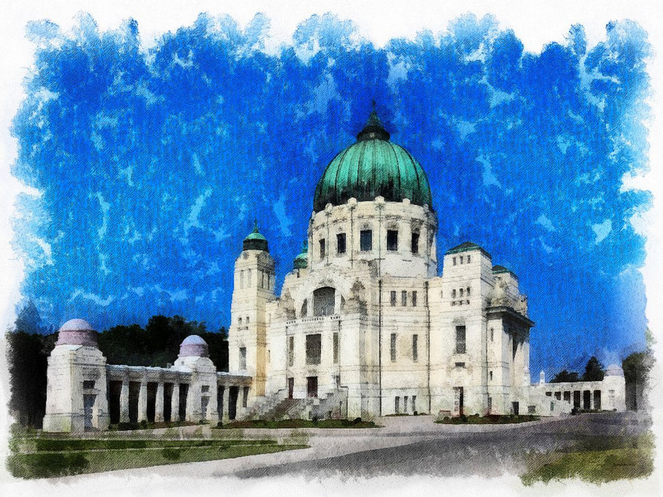 Kirche zum Hl. Karl Borromäus, Wien, Österreich 1908 bis 1910 - CALVENDO Foto-Puzzle'