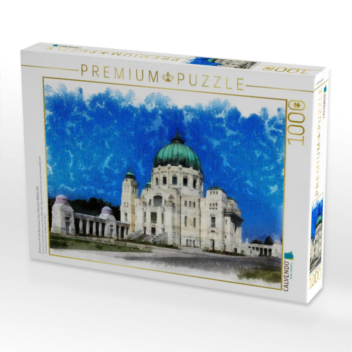 Kirche zum Hl. Karl Borromäus, Wien, Österreich 1908 bis 1910 - CALVENDO Foto-Puzzle'